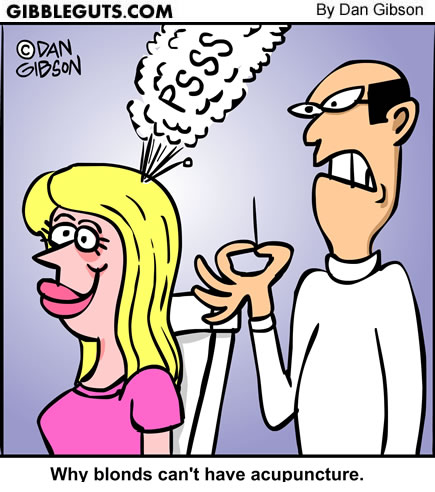 Blonde Acupuncture Cartoon