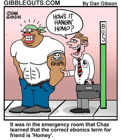 Ebonics cartoon from Gibbleguts.com