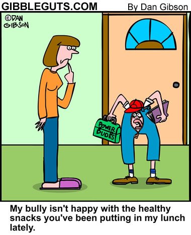 Healthy Snacks bully cartoon