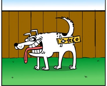 Stencil dog cartoon