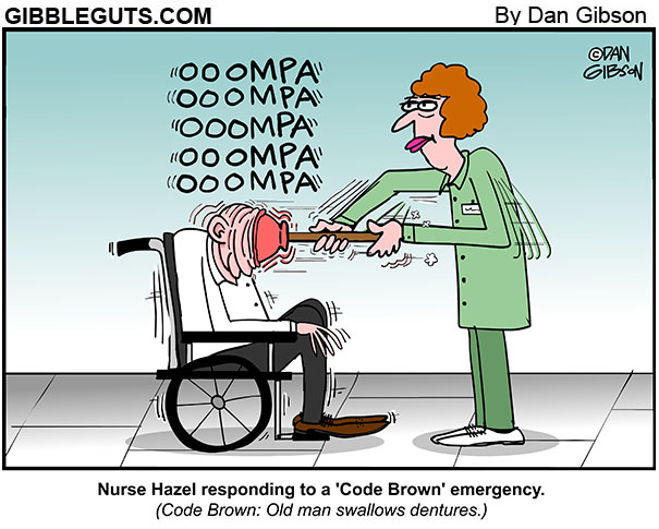 Seniors Home Emergency Cartoon From Gibbleguts Com