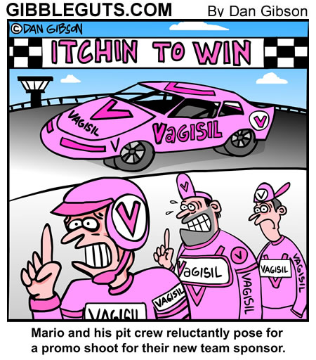 Nascar cartoon. A cartoon from Gibbleguts.com